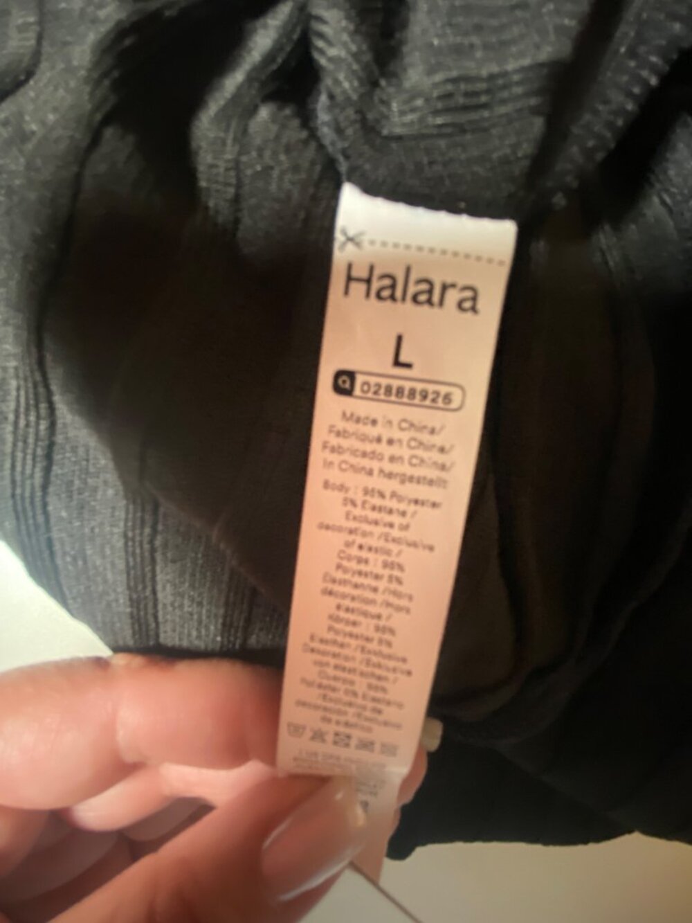 Halara Black Ribbed Long Sleeve Button Front Maxi Dress Size L NWOT - Picture 7 of 8